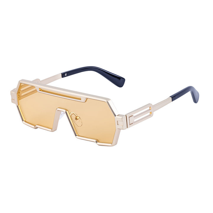 Women's fashionable sunglasses in a futuristic design with a wide frame Bowlift