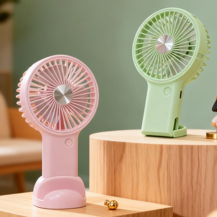 Women's Portable Handheld Fan with Powerful Battery and USB Charging Function Bowlift