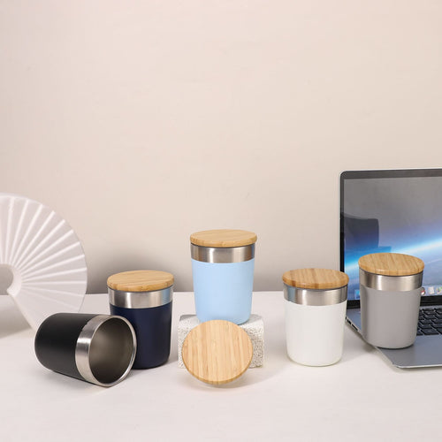 Women's Insulated Coffee Mug with Bamboo Lid Bowlift