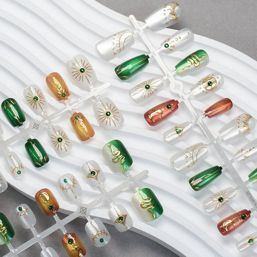 Elegant Floral Design Press-On Nails Bowlift