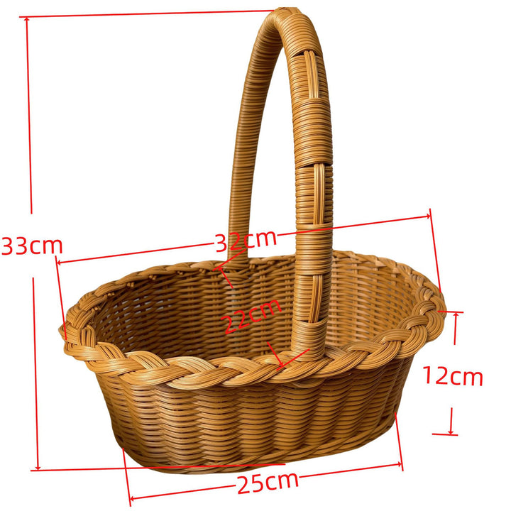 Ladies elegant braided shopping basket Bowlift