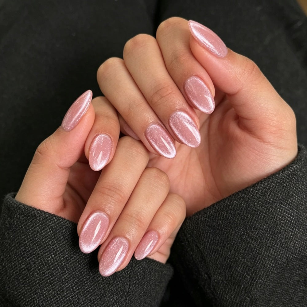 Glossy Almond-Shaped Press-On Nails Set Bowlift