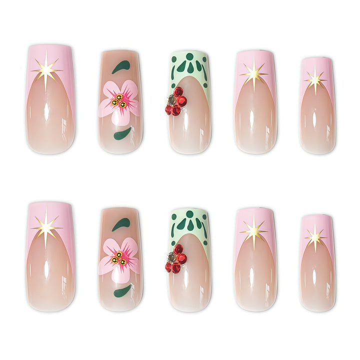 Floral Nail Art Enhancements Bowlift