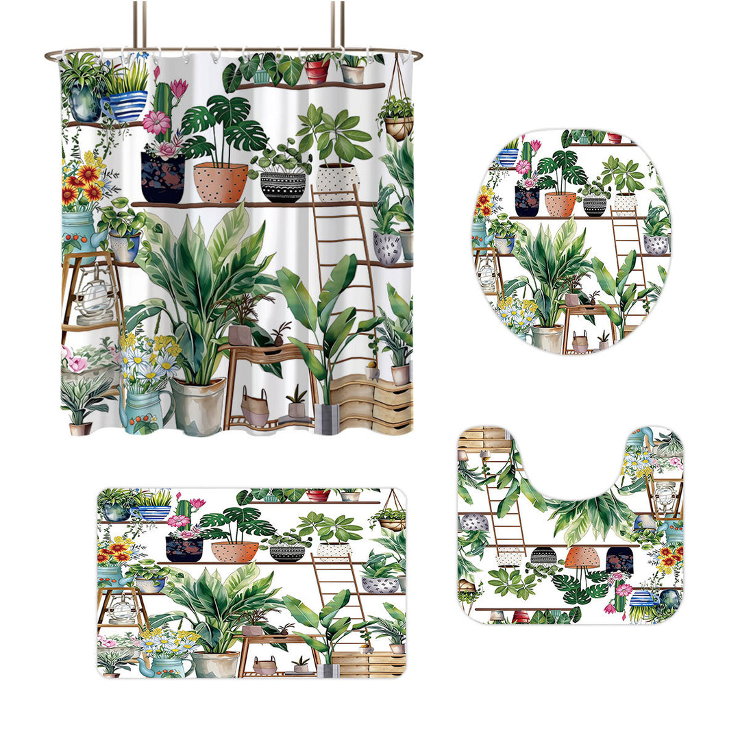 Digital Bow Pattern Bathroom Décor Set Bowlift