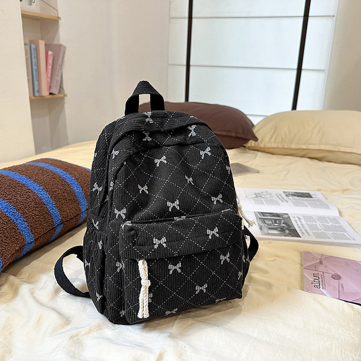 Cute Bow-Patterned Mini Backpack