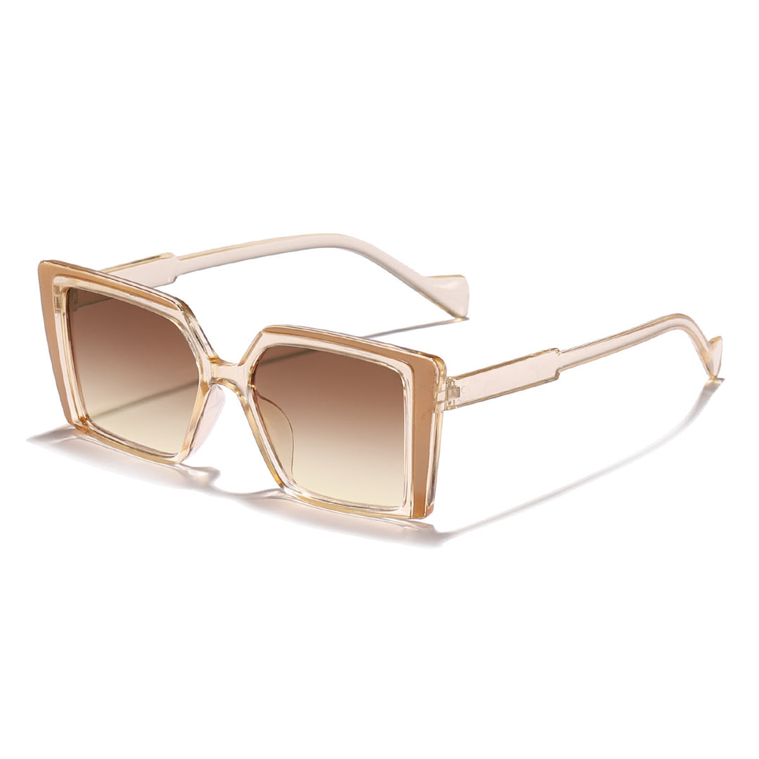Women elegant square sunglasses with mirrored lenses Bowlift
