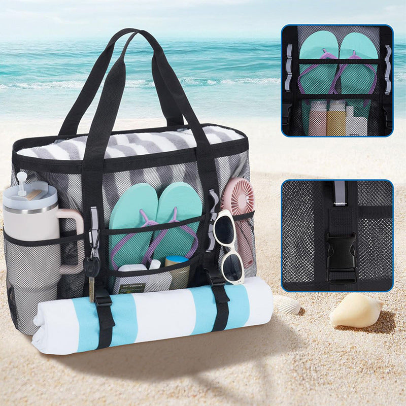 Multifunctional beach bag with mesh design Bowlift