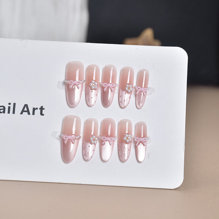 3D Embellished Press-On Nail Art Set Bowlift
