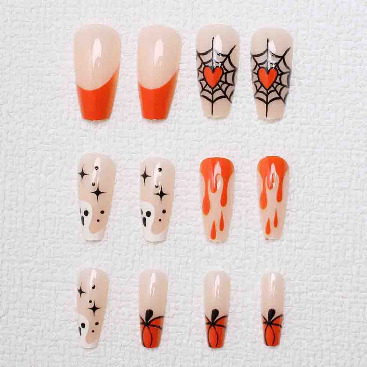 Halloween-Inspired Press-On Nail Art Bowlift