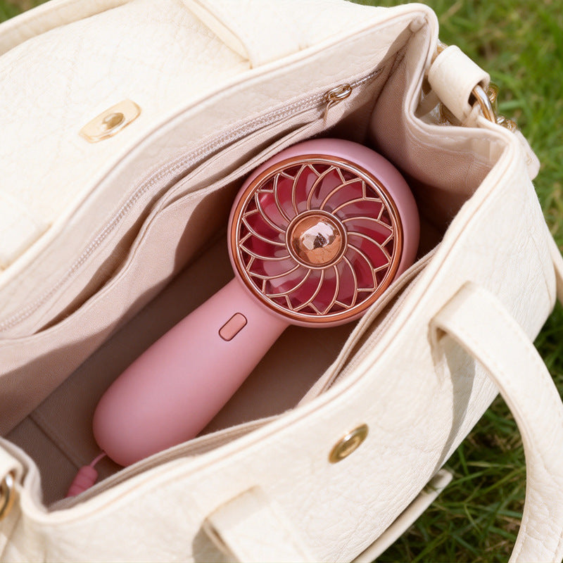 Women Portable Mini Hand Fan with Adjustable Tilt Angle and Ergonomic Design Bowlift