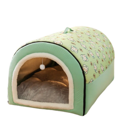 Cozy Enclosed  Hideaway  Dog Bed