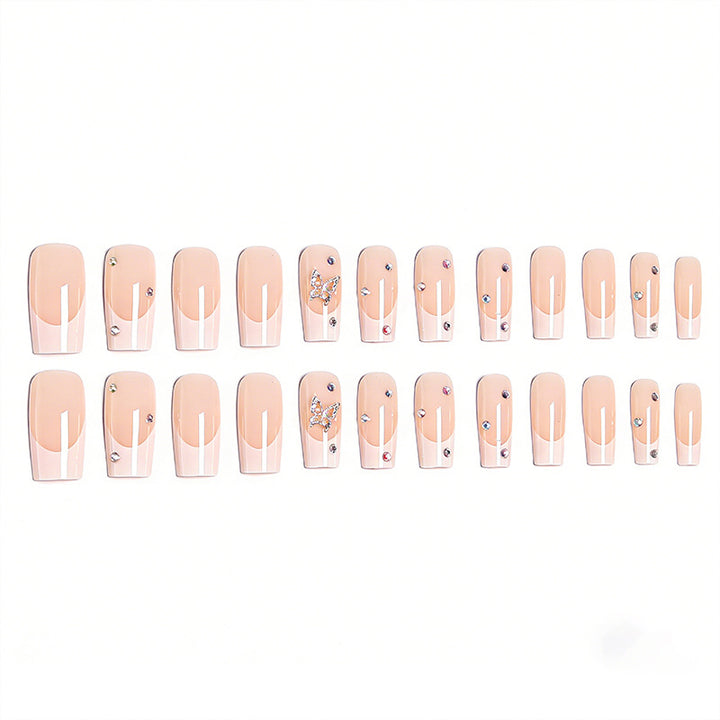Acrylic nail set with glamorous 3D applications Bowlift
