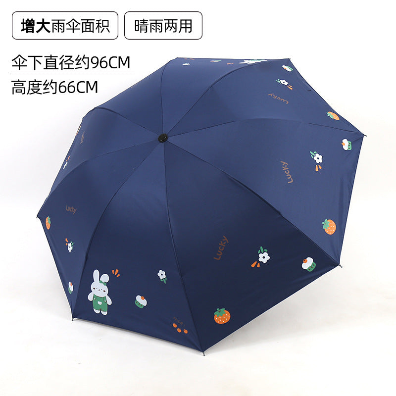 Women Folding Umbrella with Cute Elephant Design Bowlift