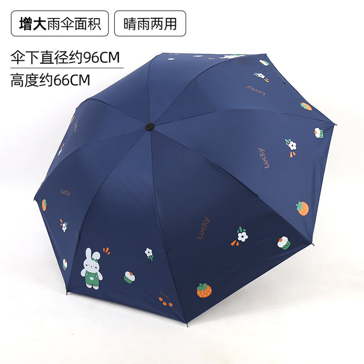 Women Folding Umbrella with Cute Elephant Design Bowlift