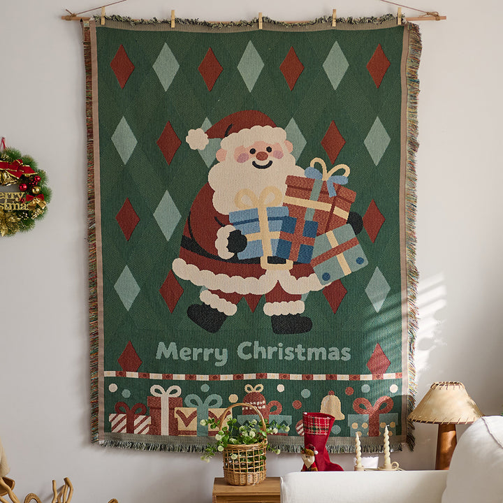 Festive Holiday-Themed Wall Tapestry