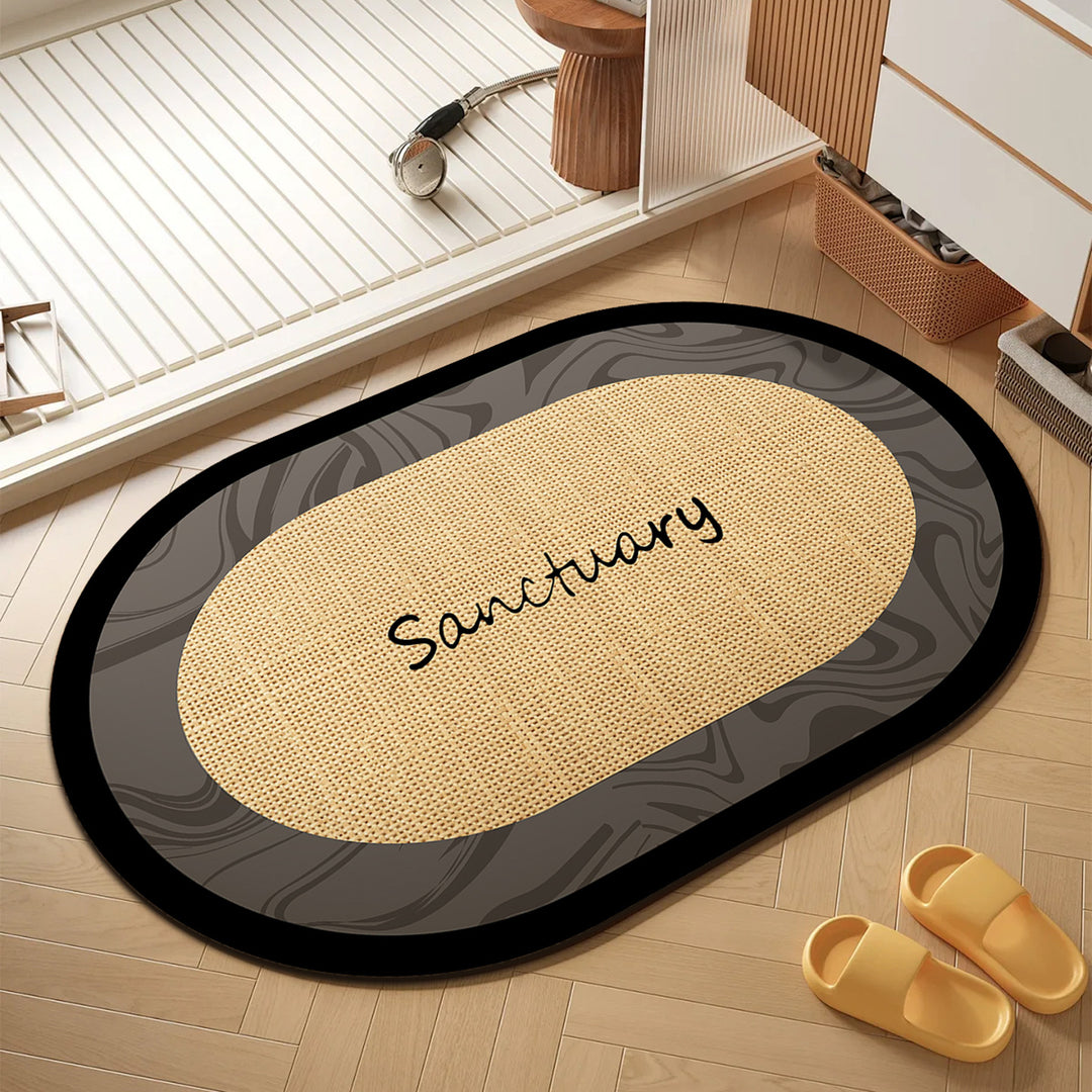 Anti-Slip Bathroom Mat with Inspirational Text