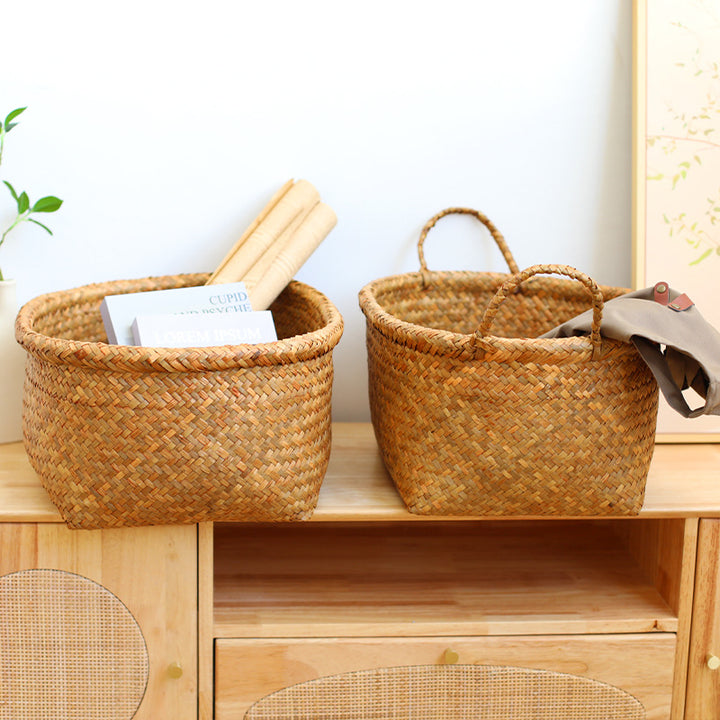 Eco-Friendly Round Woven Storage Basket Bowlift