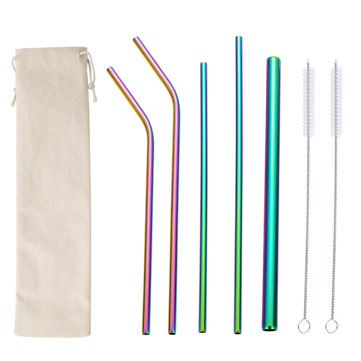 Stainless Steel Straw Set with Cleaning Brushes Bowlift