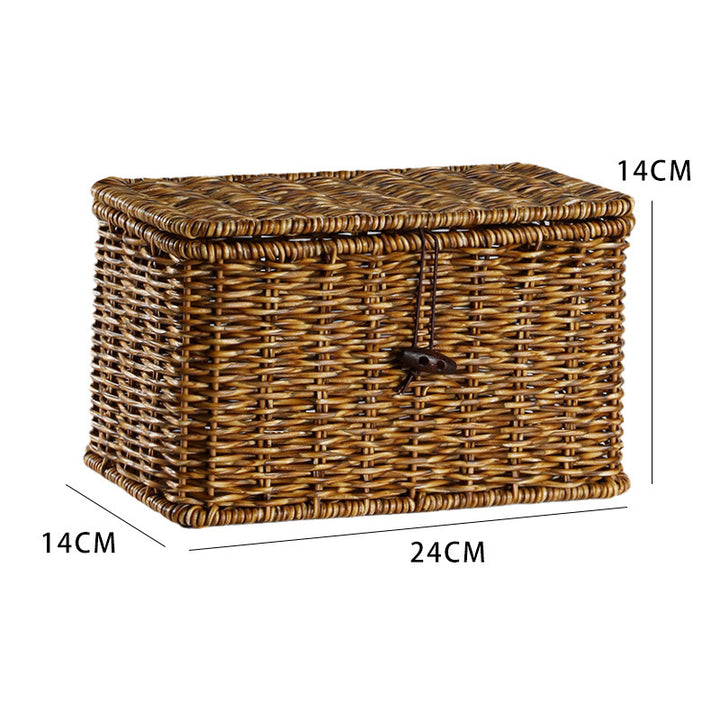 Women Large Storage Basket with Lid Bowlift