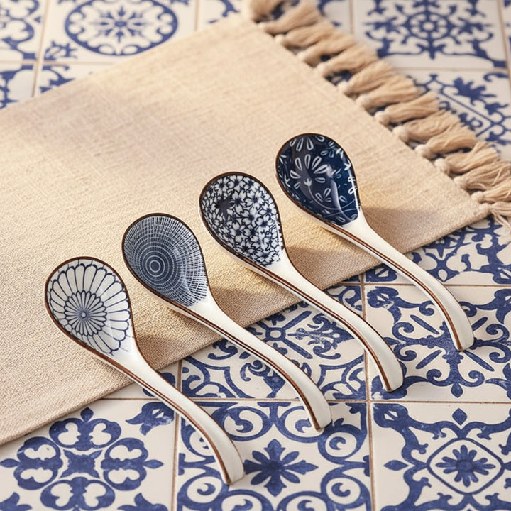Artistic Ceramic Soup Spoons Set