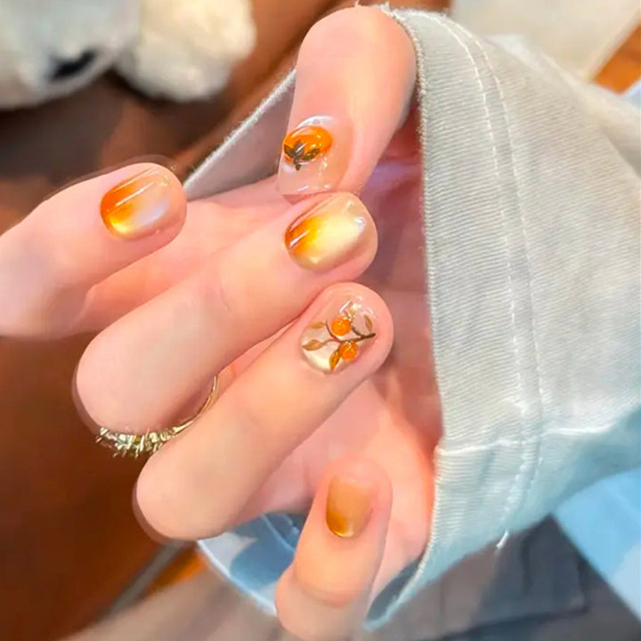 Artificial nail set with shiny 3D accents Bowlift