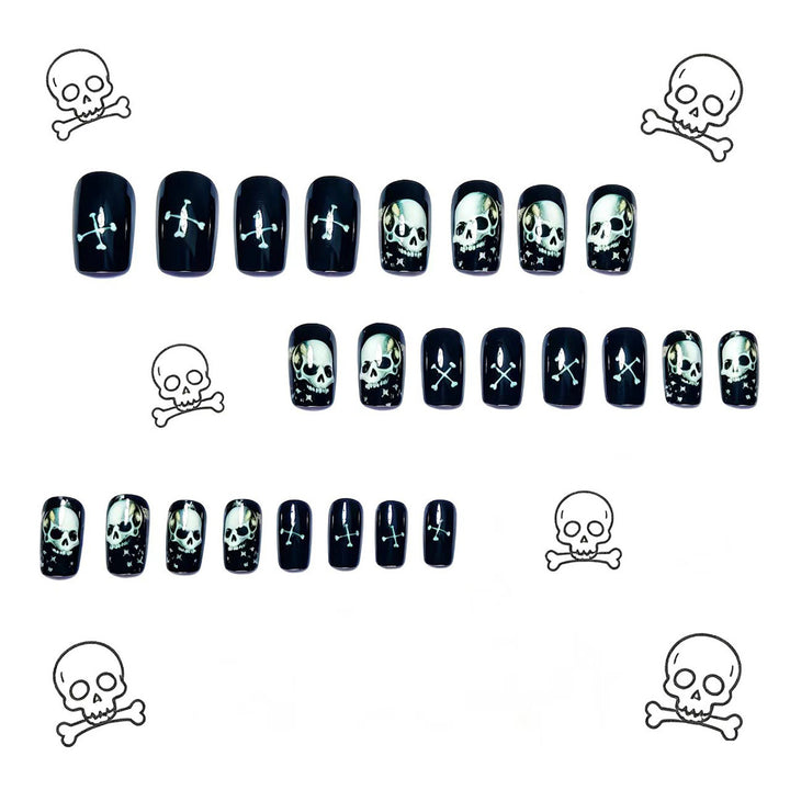 Creative Art Nails in Skull Design Bowlift