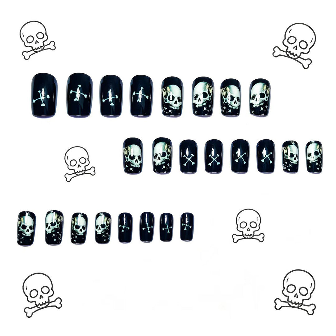 Gothic Skull Nail Art Bowlift
