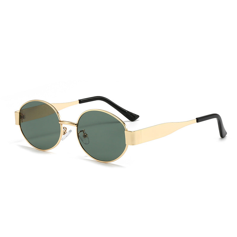 Women's fashionable oval sunglasses with unique frame Bowlift