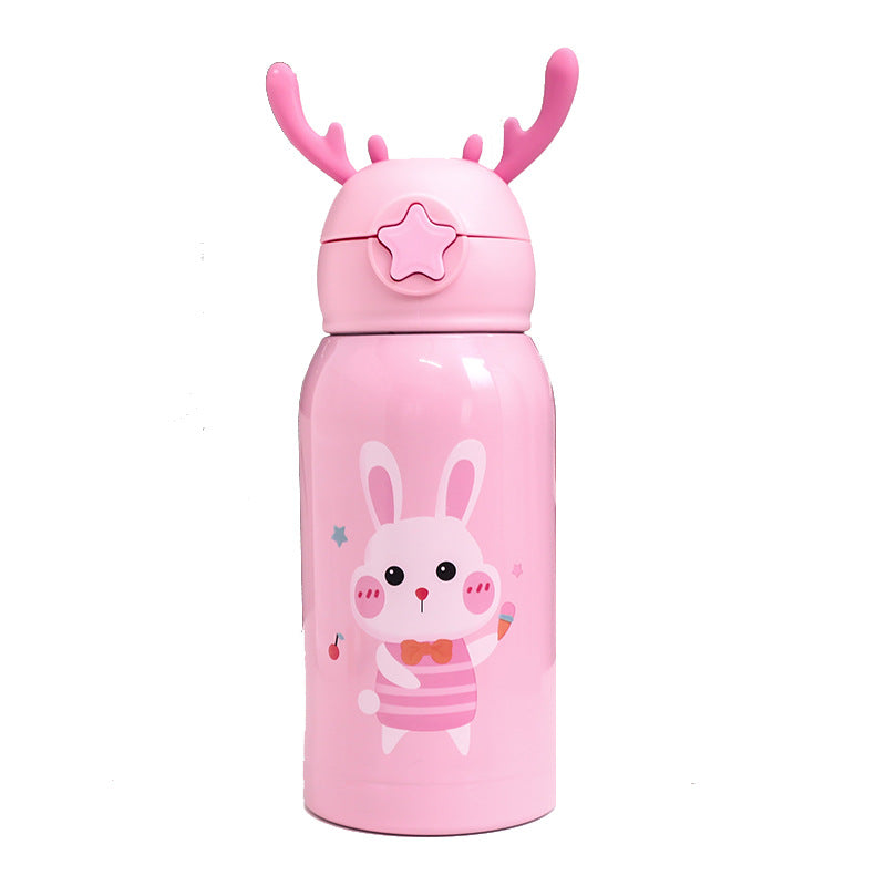 Women's Insulated Water Bottle with Funny Rabbit Design Bowlift