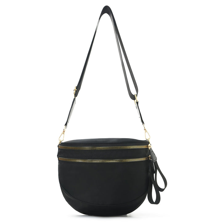 Shoulder bag with stylish check pattern and spacious compartment system Bowlift