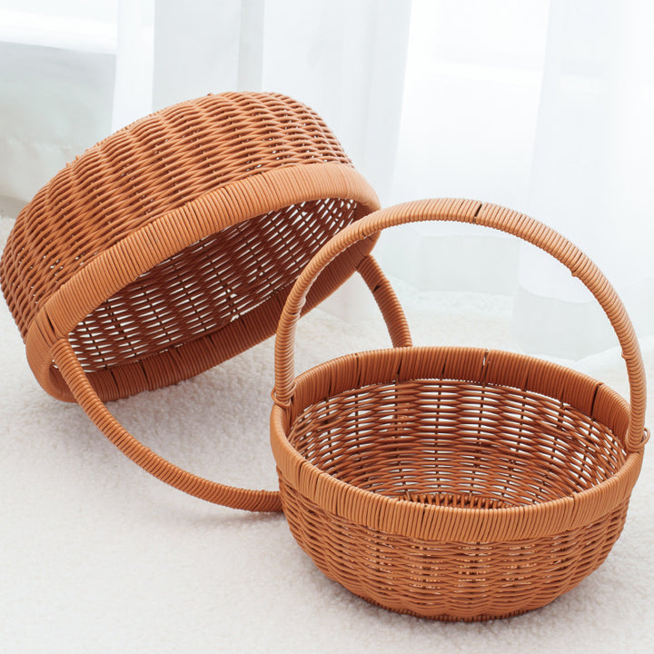 Stylish Woven Storage Basket with Lid Bowlift