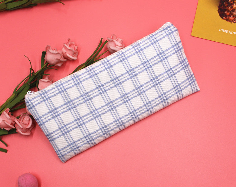 Stylish Plaid Pencil Case Bowlift