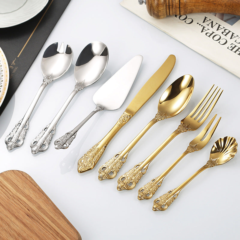 Elegant fish fork with artistic handle design Bowlift