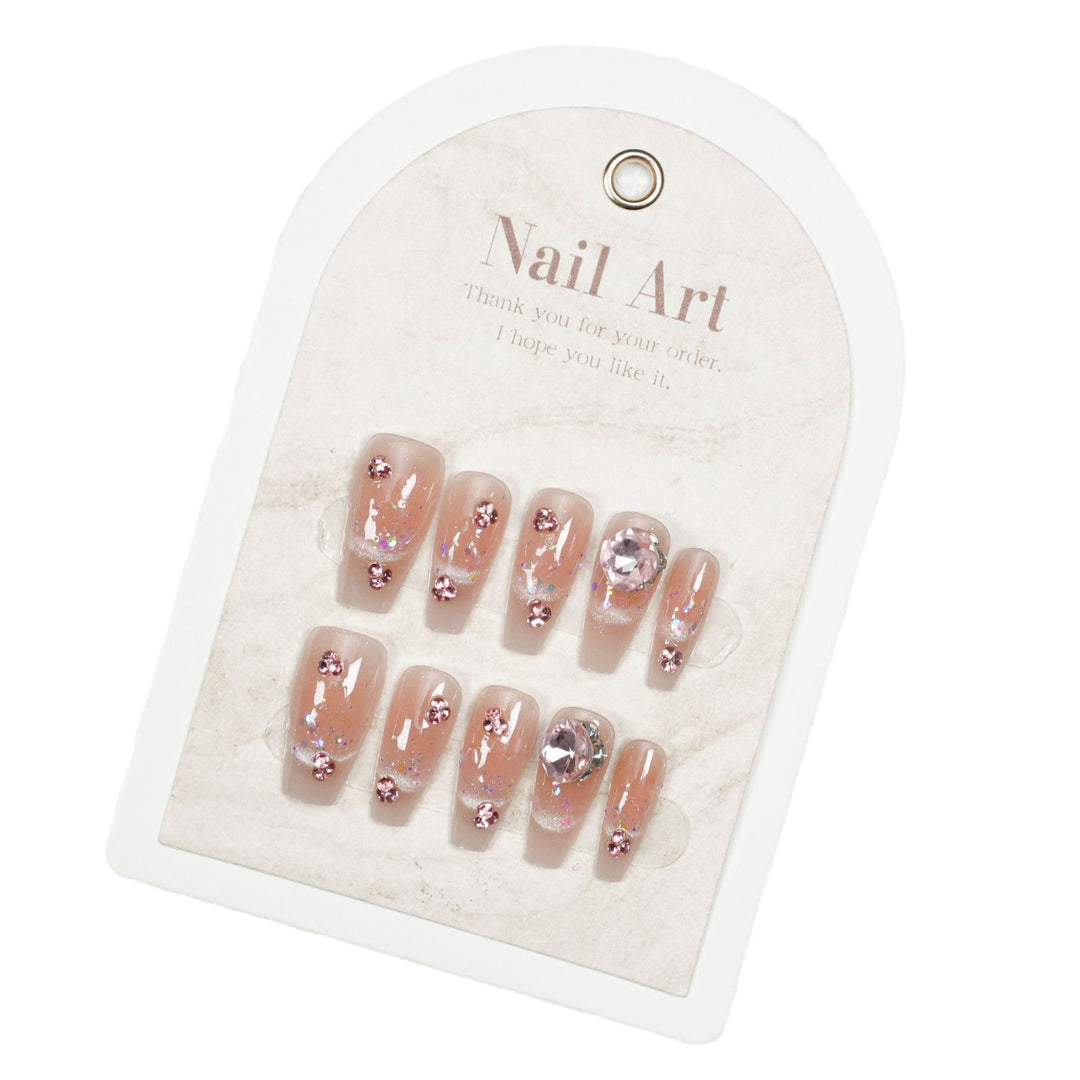 Decorative Floral Press-On Nails Bowlift