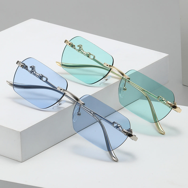 Ladies elegant half-rim glasses with decorative details Bowlift