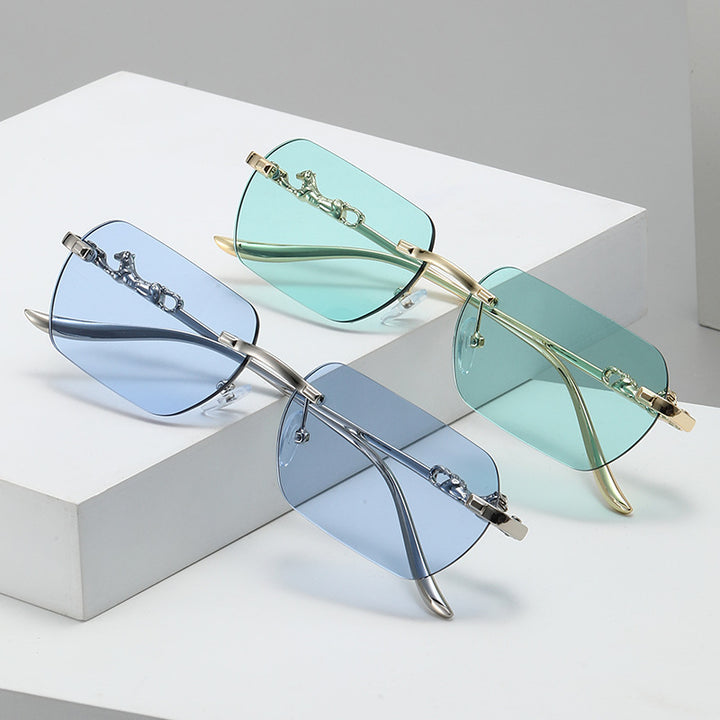 Ladies elegant half-rim glasses with decorative details Bowlift