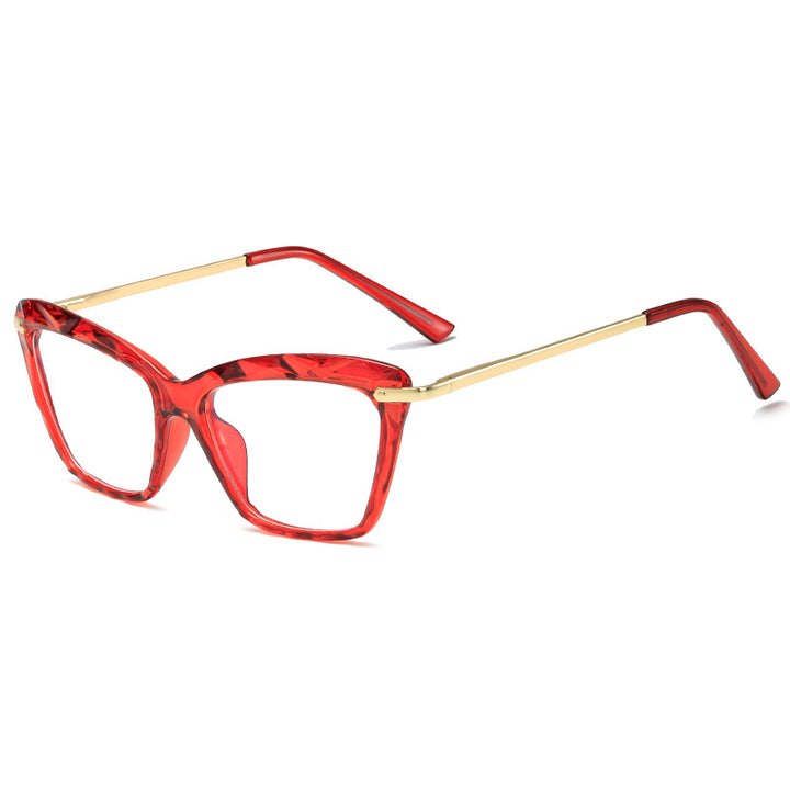 Women's fashionable oversized glasses with elegant metal frame Bowlift