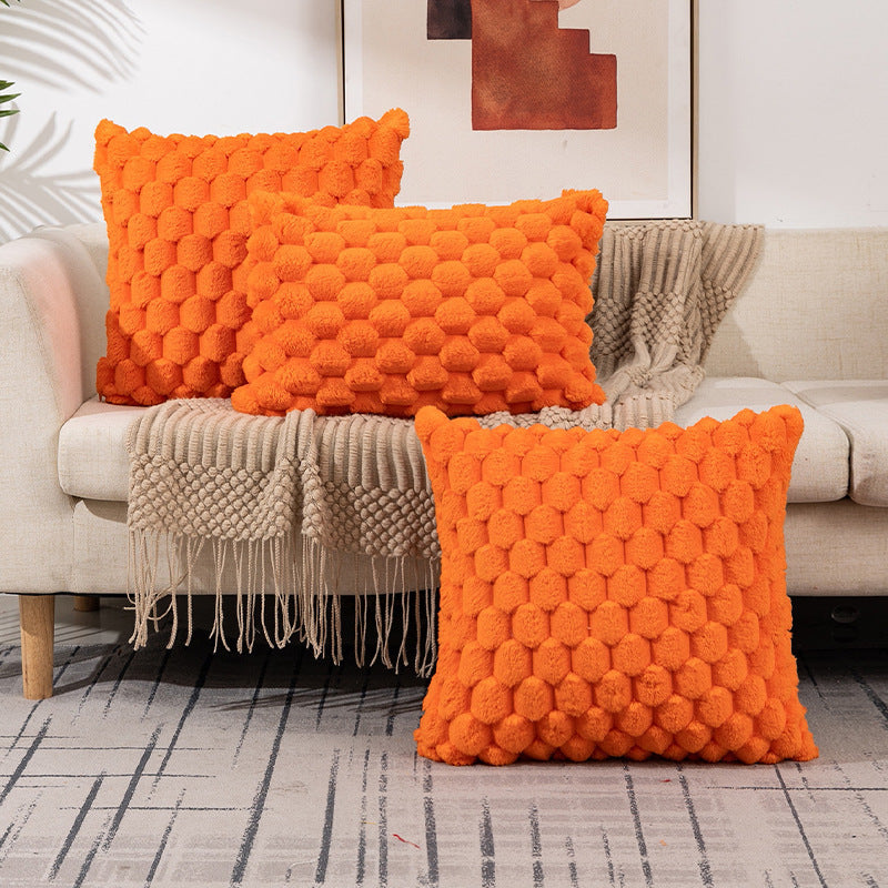 Plush Honeycomb Textured Throw Pillow Cover Set Bowlift