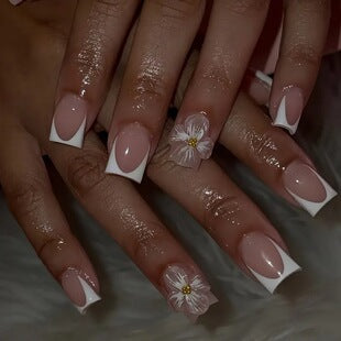 Creative 3D Bow and Pearl Nail Extensions Bowlift