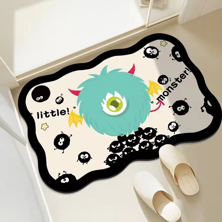 Playful Monster-Themed Bath Mat Bowlift