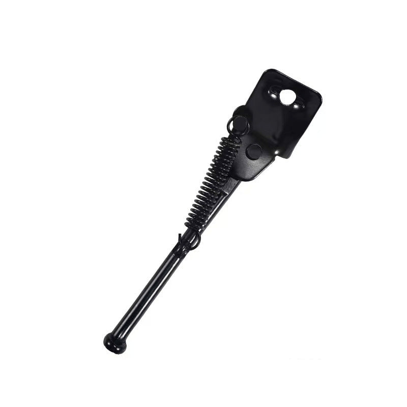 adjustable sixteen inch spring-loaded single-leg bicycle kickstand with sturdy mounting bracket Bowlift