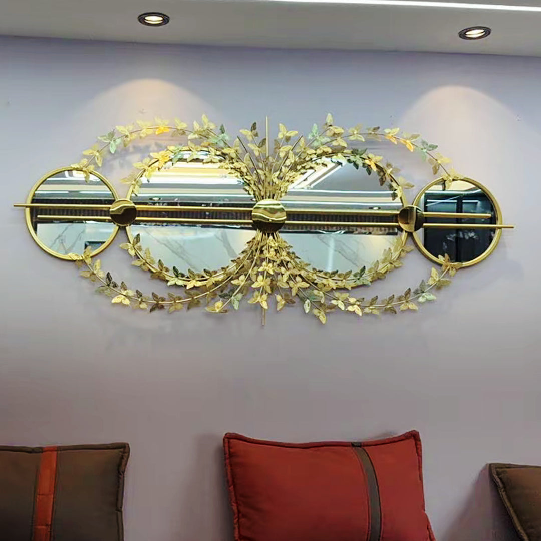 Decorative Wall Mirror with Floral Design Bowlift