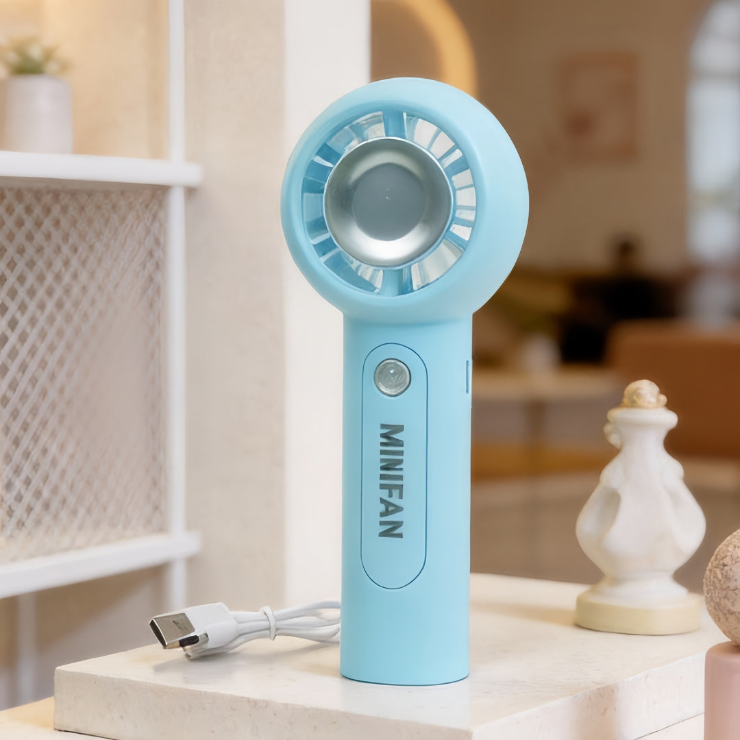Portable Hand Fan with USB Charging Station Bowlift