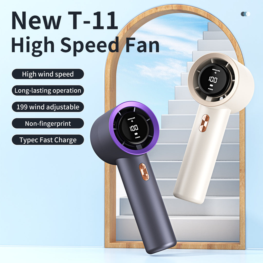 Unisex Portable High-Speed USB Rechargeable Fan Bowlift