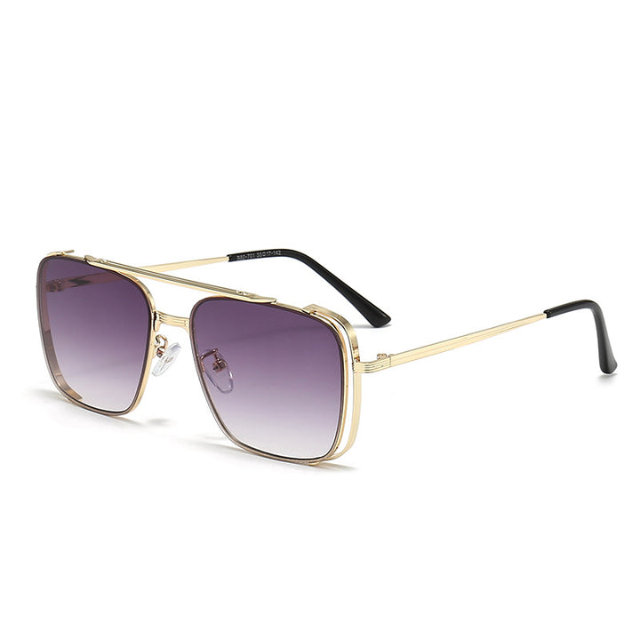 Women's fashionable square sunglasses with elegant metal frame Bowlift