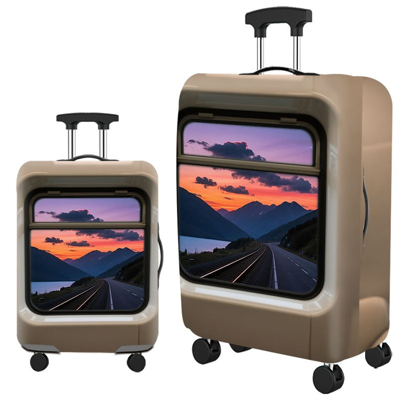 Artistic Cat-Themed Hard Shell Suitcase Bowlift