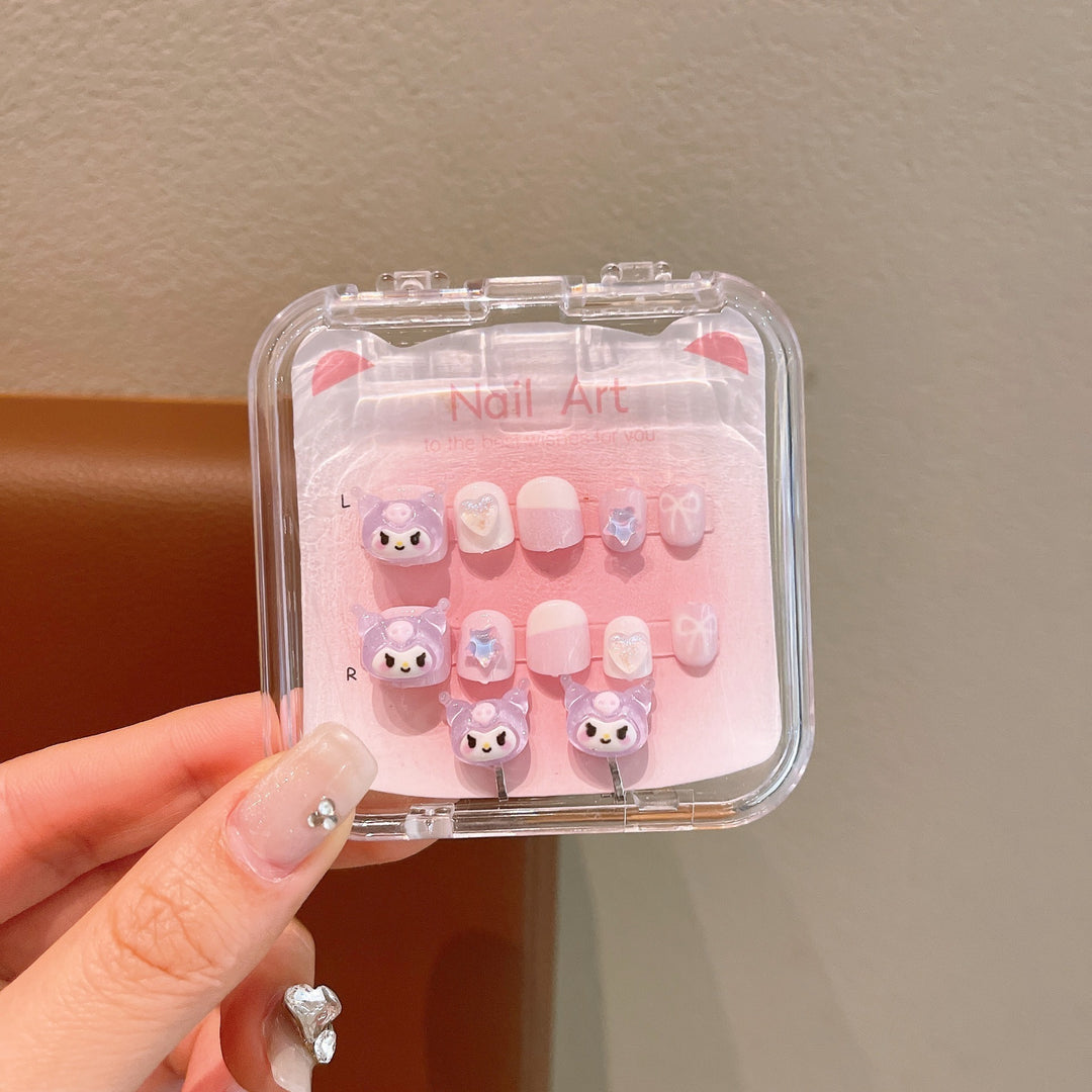 Artificial nails with sweet character design Bowlift