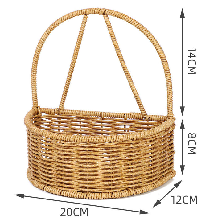 Handwoven Round Storage Basket Bowlift