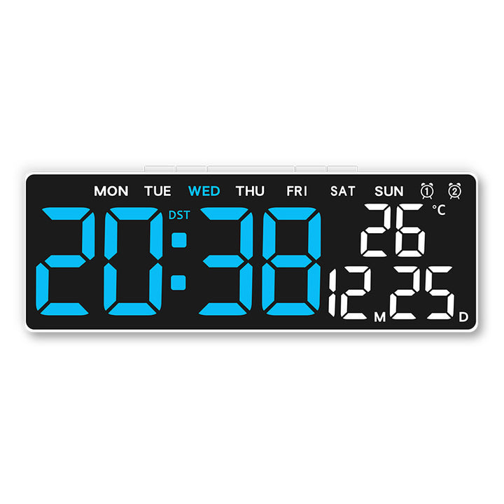 Digital weather alarm clock with large LED display and temperature display Bowlift