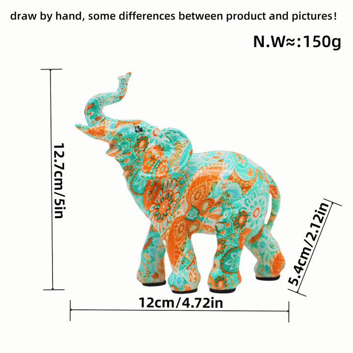 Colorful Elephants Figurine Bowlift